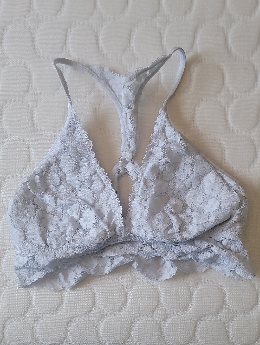 aerie Lace Racerback Bralette in Light Gray